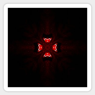 Ominous Red Kaleidoscope pattern (Seamless) 5 Sticker